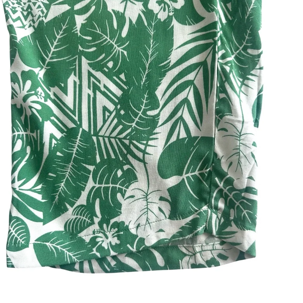 Jane And Delancey Green White Tropical Pants Small Resort Style - Picture 8 of 15